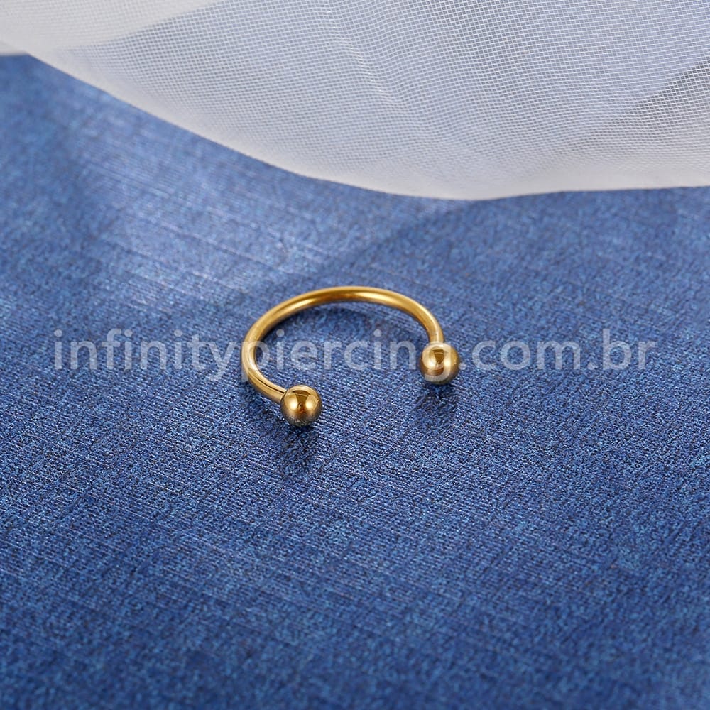 Piercing Ferradura Titânio Rosca Interna