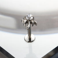 Piercing Labret Titânio G23 com Design Exclusivo e Brilho Sofisticado