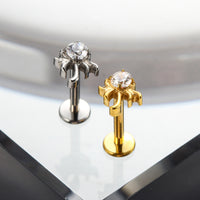 Piercing Labret Titânio G23 com Design Exclusivo e Brilho Sofisticado