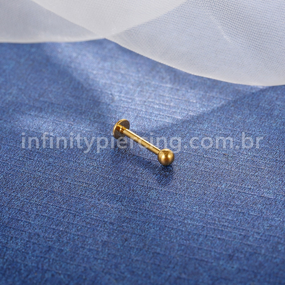 Piercing Labret Nióbio Rosca Interna