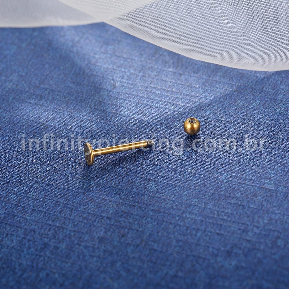 Piercing Labret Aço Cirúrgico 316 L