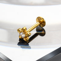 Piercing Labret Feminino Titânio G23 com Design Artístico e Moderno