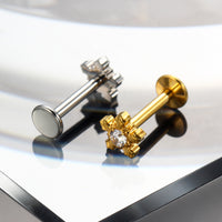 Piercing Labret Feminino Titânio G23 com Design Artístico e Moderno