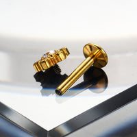 Piercing Labret Feminino Titânio G23 com Design Artístico e Moderno