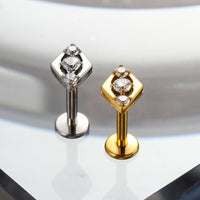 Piercing Labret Titânio G23 Inspiração Minimal Chic para Lábios