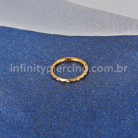 Piercing Argola Titânio Detalhada Com Zircônia
