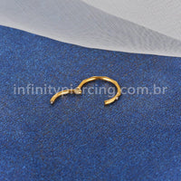 Piercing Argola Titânio Detalhada Com Zircônia