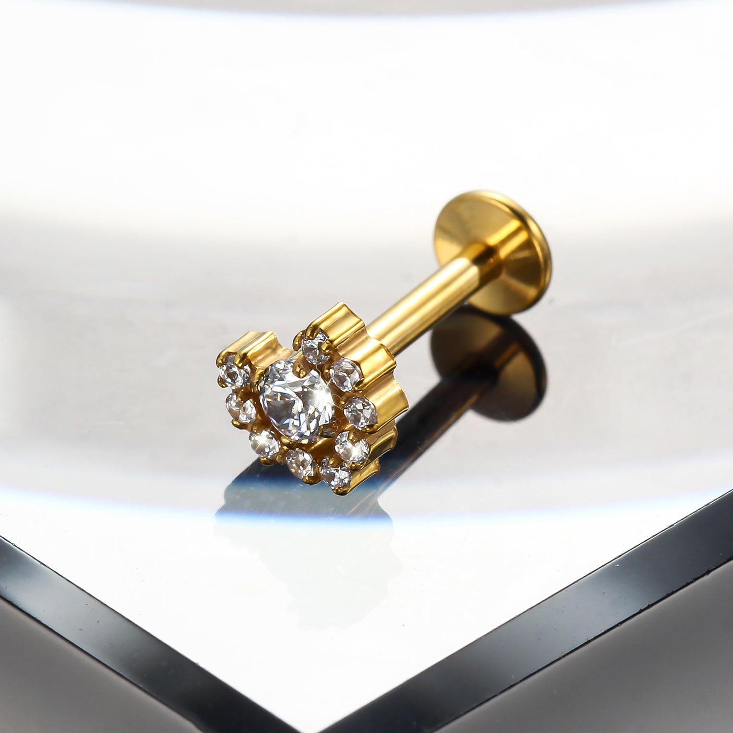 Piercing Labret Titânio G23 Premium com Design Minimalista e Sofisticado