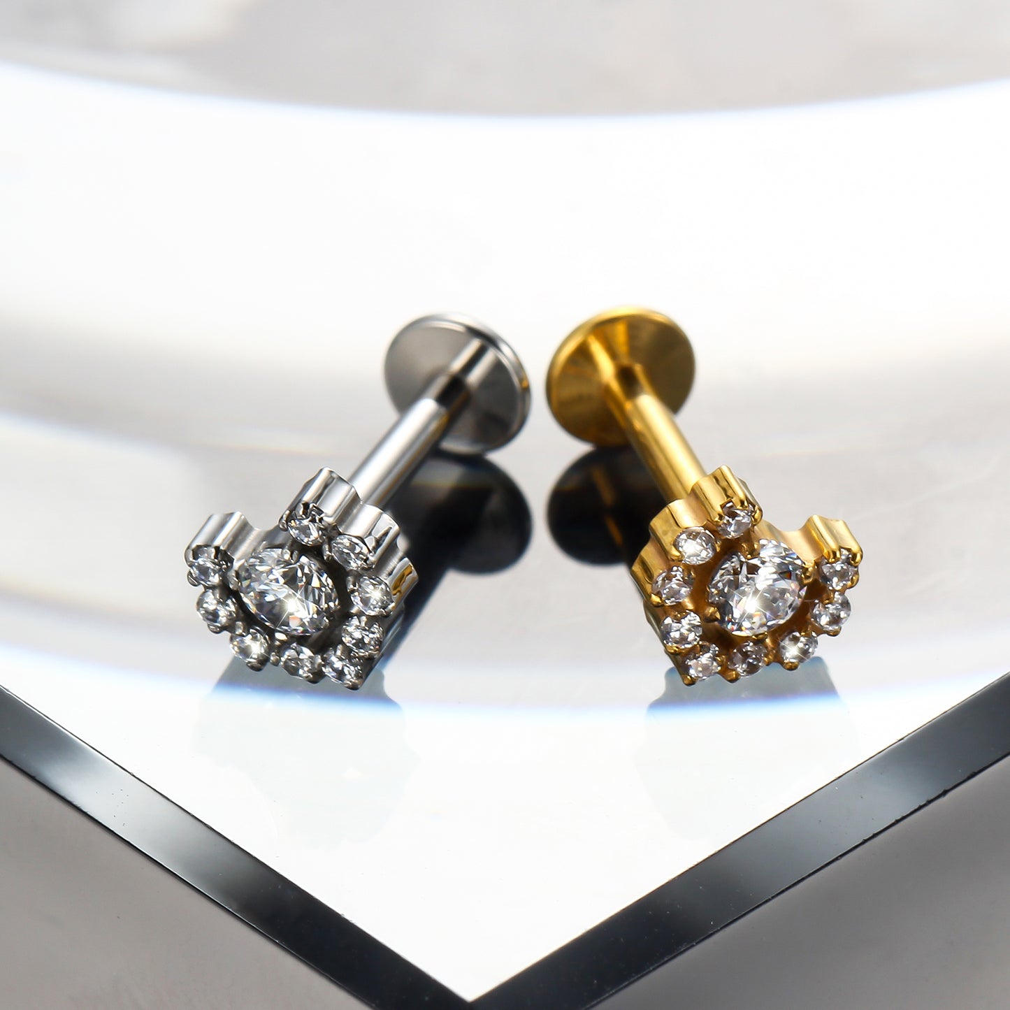 Piercing Labret Titânio G23 Premium com Design Minimalista e Sofisticado
