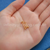 Piercing Labret Aço Cirúrgico 316L Rosca Interna