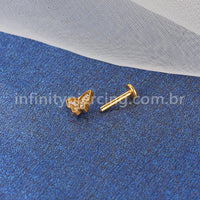 Piercing Labret Titânio Borboleta