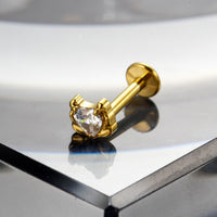 Piercing Labret Delicado para Lábio com Design Contemporâneo