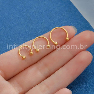 Piercing Ferradura Titânio Rosca Interna