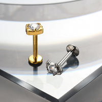 Piercing Labret Delicado para Lábio com Design Contemporâneo