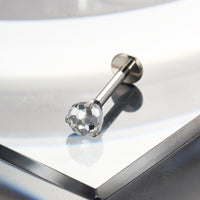 Piercing Labret com Zircônia Corte Diamante e Brilho Premium