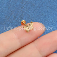 Piercing Labret Titânio Borboleta