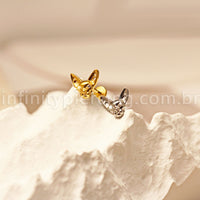 Piercing Labret Titânio Gato