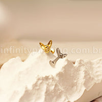 Piercing Labret Titânio Gato