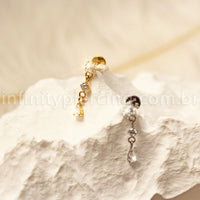 Piercing Labret Titânio Com Pingente