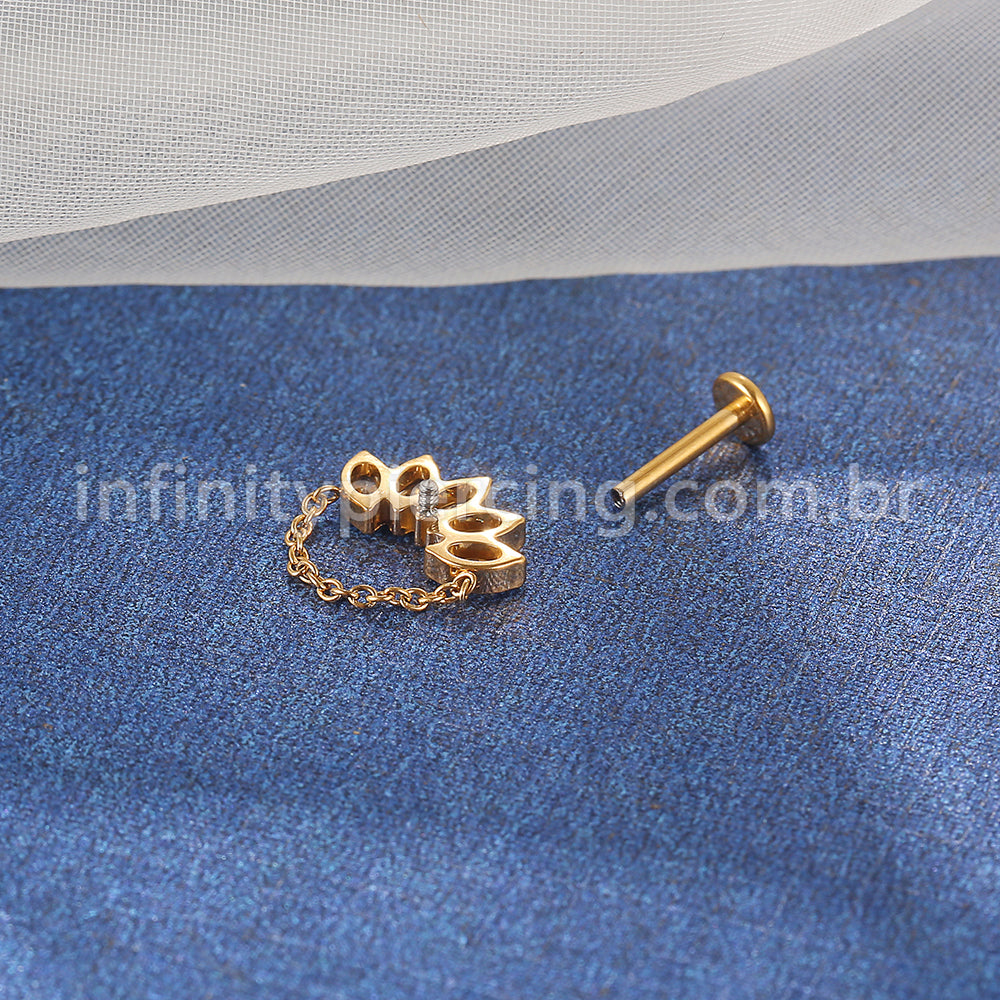 Piercing Labret em Titânio G23 com Zircônia Brilhante – Design Premium Minimalista para Estilo Elegante e Moderno