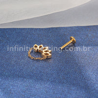 Piercing Labret em Titânio G23 com Zircônia Brilhante – Design Premium Minimalista para Estilo Elegante e Moderno