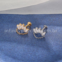 Piercing Labret em Titânio G23 com Zircônia Brilhante – Design Premium Minimalista para Estilo Elegante e Moderno
