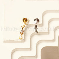 Piercing Labret Titânio Com Pingente