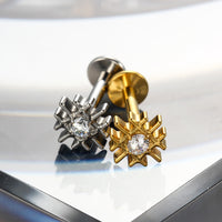 Piercing Labret em Titânio G23 com Design Irregular Orgânico – Estilo Moderno e Minimalista Sofisticado