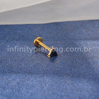 Piercing Labret Aço Cirúrgico Zircônia Triangular