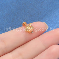 Piercing Labret Titânio Joaninha