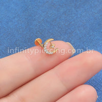 Piercing Labret Titânio Lua