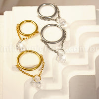 Piercing Argola Titânio Pingente Gota