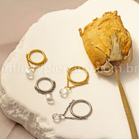Piercing Argola Titânio Pingente Gota