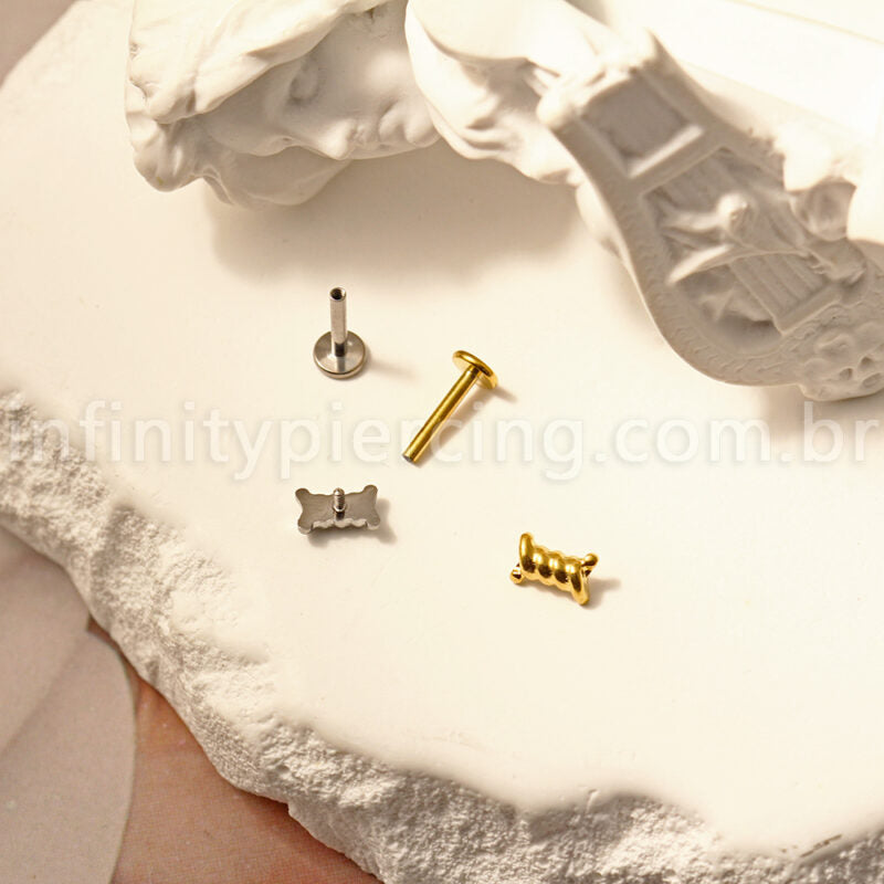 Piercing Labret Titânio Arame