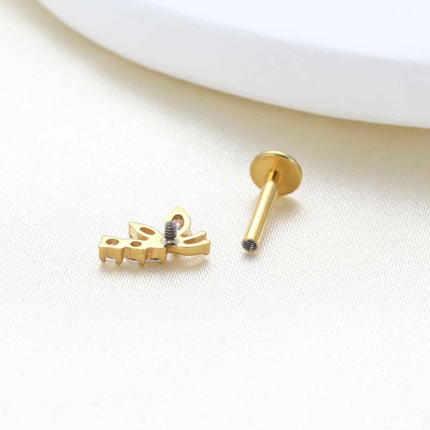 Piercing Labial em Titânio G23 com Design Contemporâneo