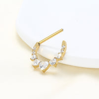 Piercing de Titânio G23 com Zircônias – Design Curvo Moderno e Minimalista