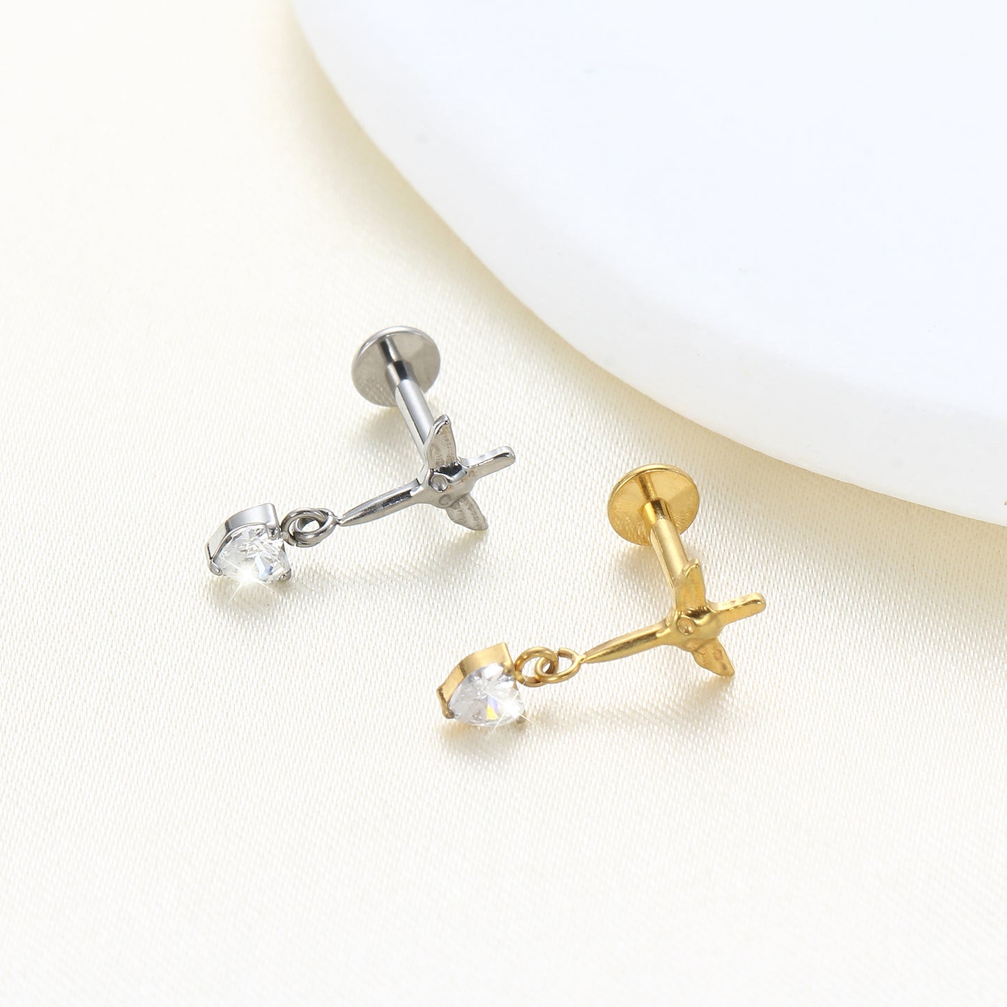 Piercing Labret Titânio G23 Premium Design Minimalista e Sofisticado