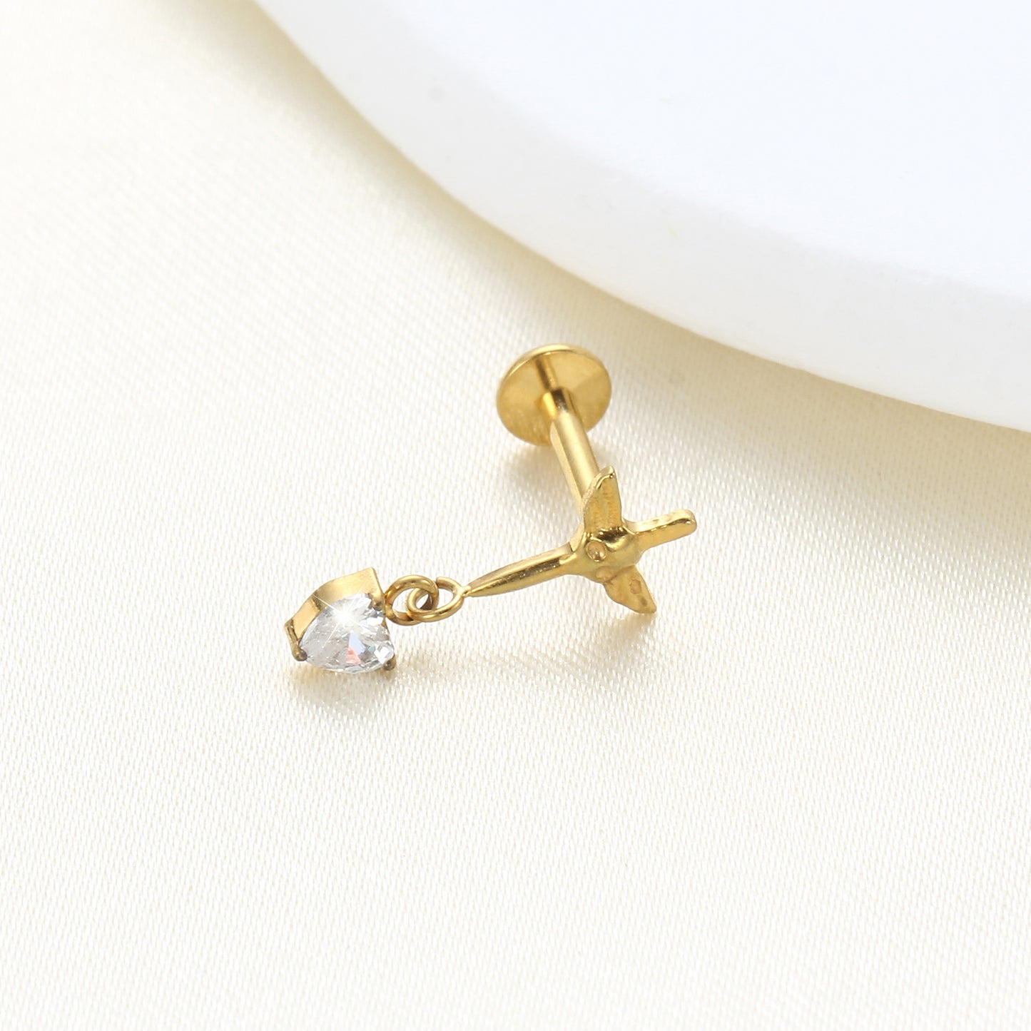 Piercing Labret Titânio G23 Premium Design Minimalista e Sofisticado