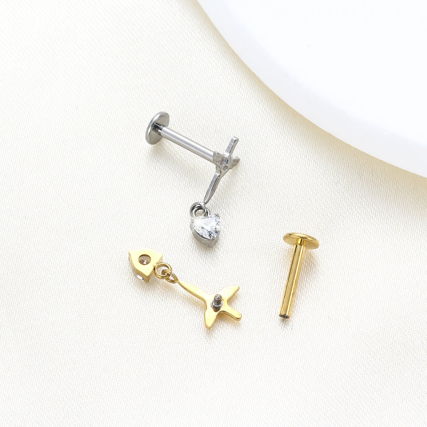 Piercing Labret Titânio G23 Premium Design Minimalista e Sofisticado