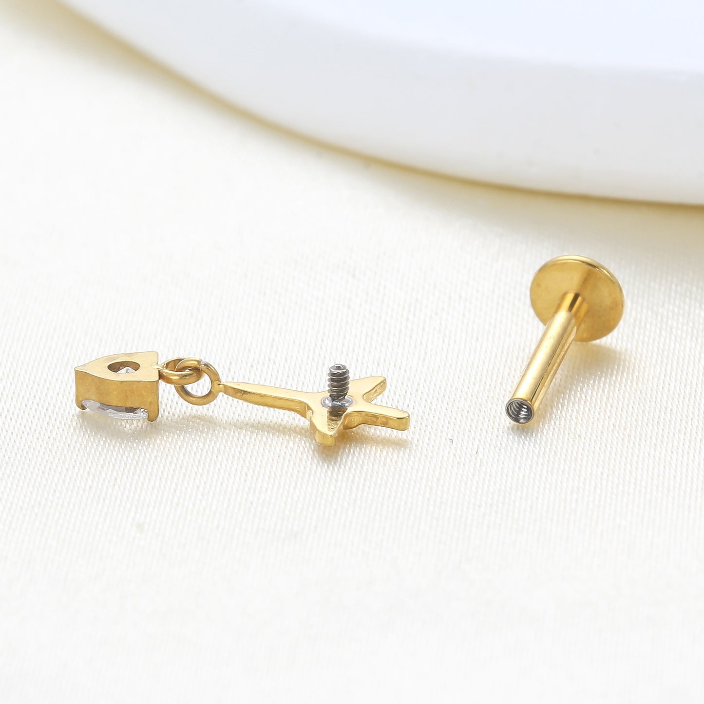 Piercing Labret Titânio G23 Premium Design Minimalista e Sofisticado
