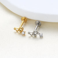 Piercing Labial em Titânio G23 com Coração e Pingente