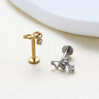 Piercing Labial em Titânio G23 com Coração e Pingente