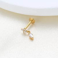 Piercing Labret Feminino com Brilho Sutil e Charme Sofisticado