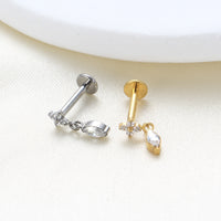 Piercing Labret Feminino com Brilho Sutil e Charme Sofisticado
