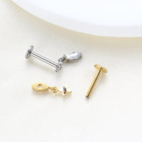 Piercing Labret Feminino com Brilho Sutil e Charme Sofisticado