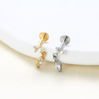 Piercing Labret Feminino com Brilho Sutil e Charme Sofisticado
