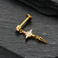 Piercing Labret Minimalista para Lábio com Design Elegante