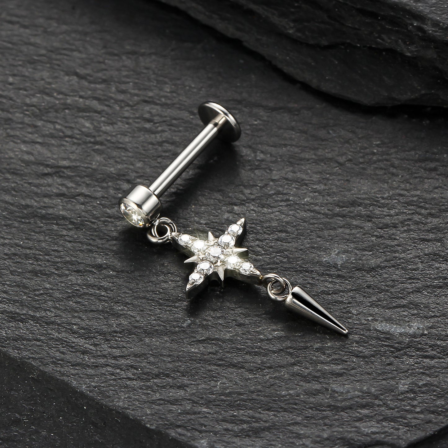 Piercing Labret Minimalista para Lábio com Design Elegante