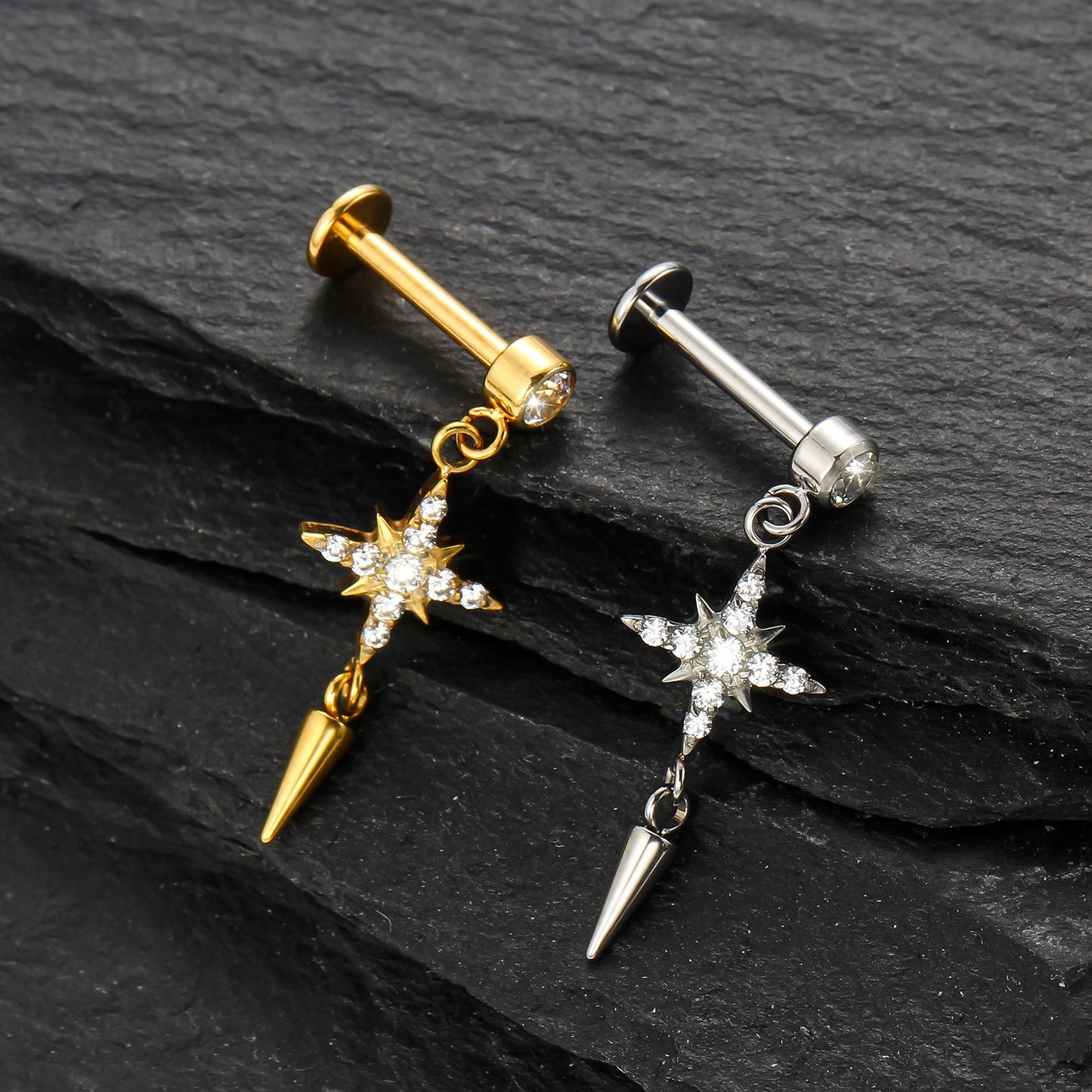 Piercing Labret Minimalista para Lábio com Design Elegante