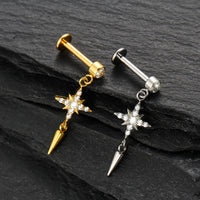 Piercing Labret Minimalista para Lábio com Design Elegante
